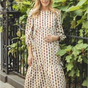 Chic Geometric Long Sleeve Dress